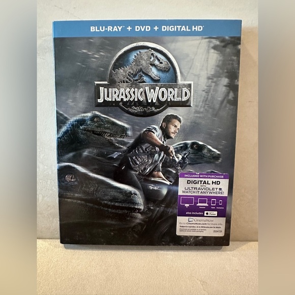 Jurassic World 3-Disc Combo (Blu-Ray, DVD, 2015) with Slipcover NOT OPEN NEW - Picture 1 of 4